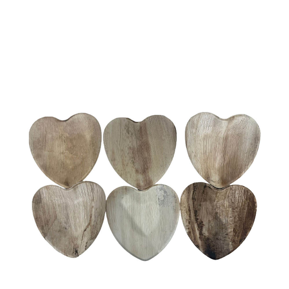 Areca Leaf Heart Shape Plate