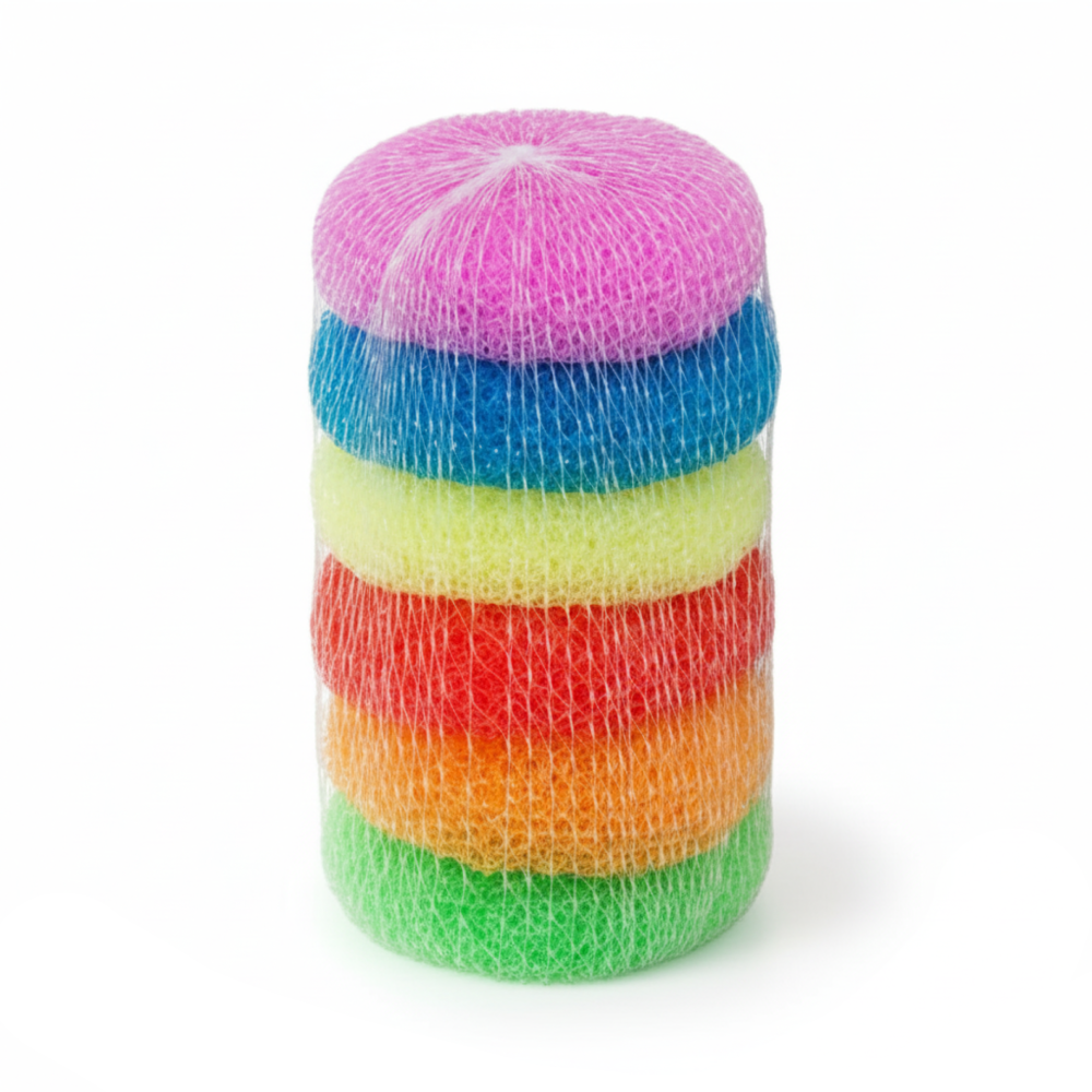 Dish Washing Plastic Sponge Multi Color