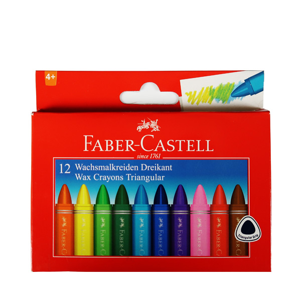 Faber Castell Wax Crayons 90 mm 12 Color