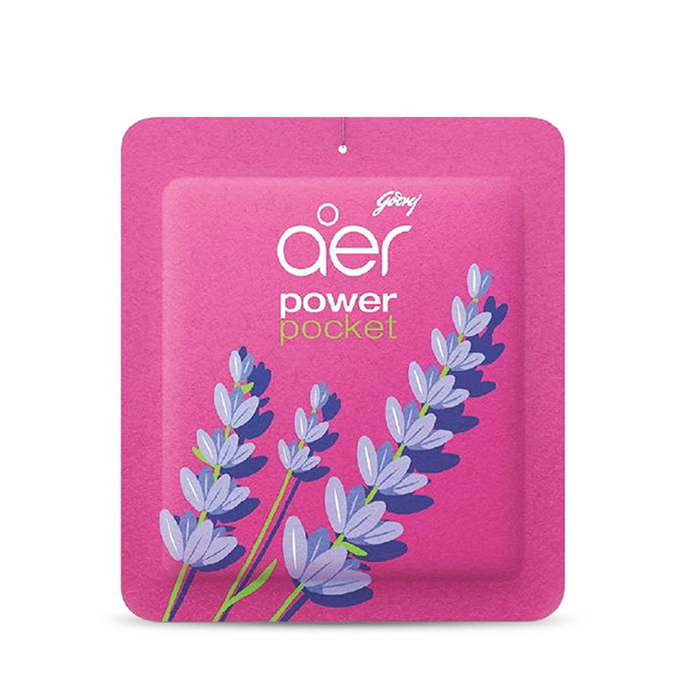 Godrej Aer Power Pocket Bathroom Fragrance Lavender Bloom