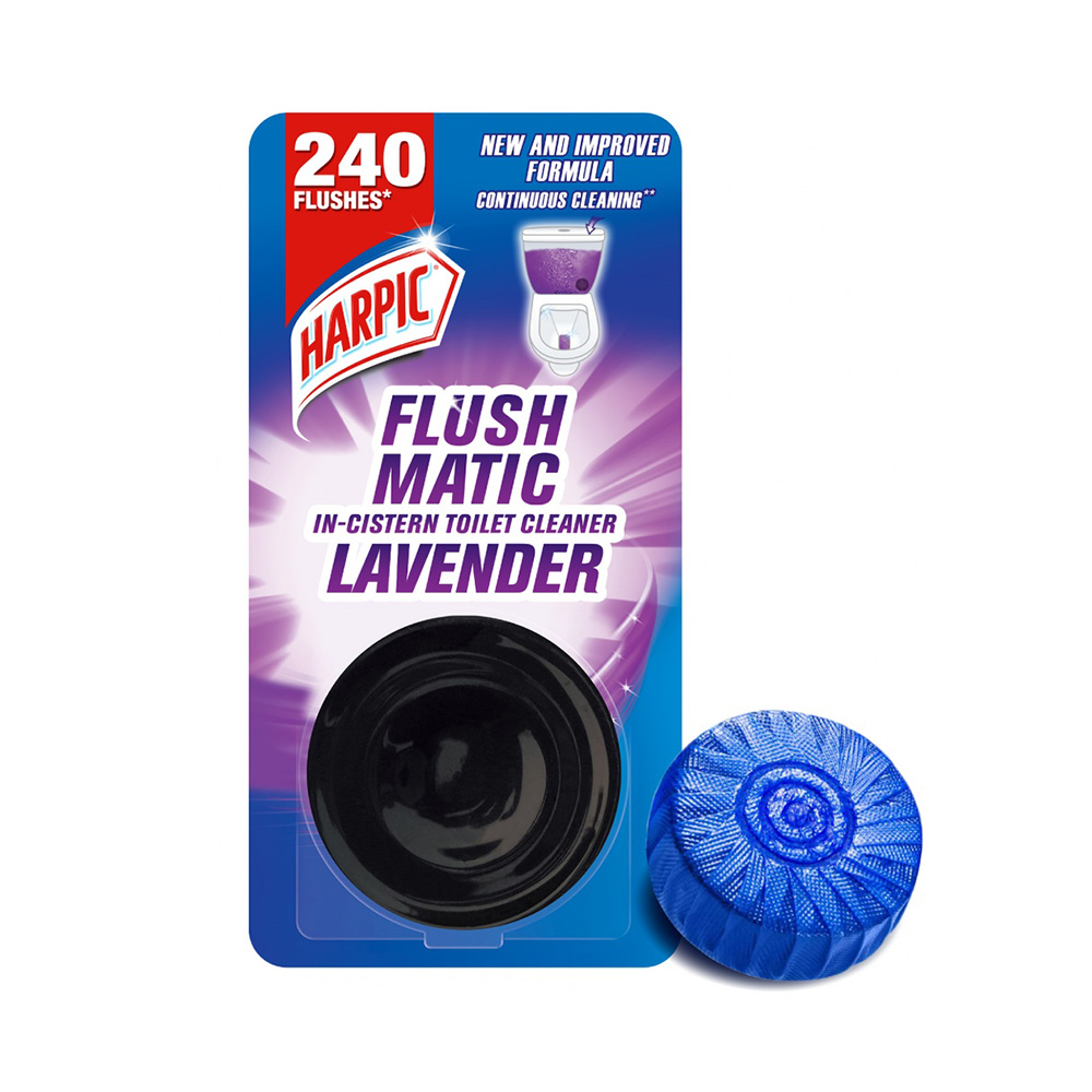 Harpic Flushmatic Lavender In-Cistern Toilet Cleaner Block 50 gm