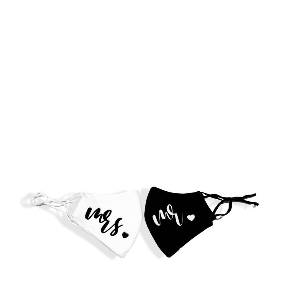 Home Crafts Mr. & Mrs. Couple Mask Black & White (4 Ply)