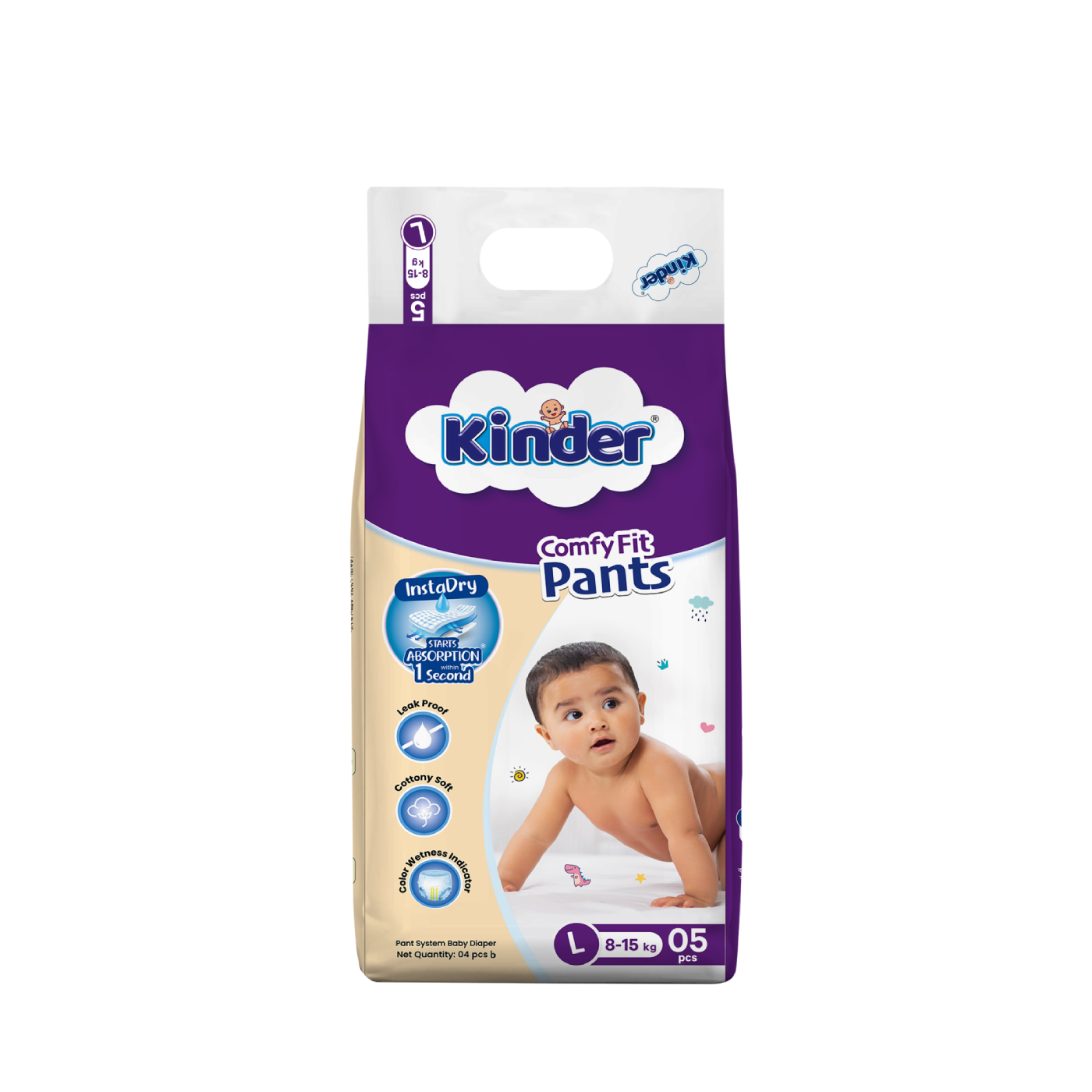Kinder Comfy Fit Pants Diaper L (8-15 kg)
