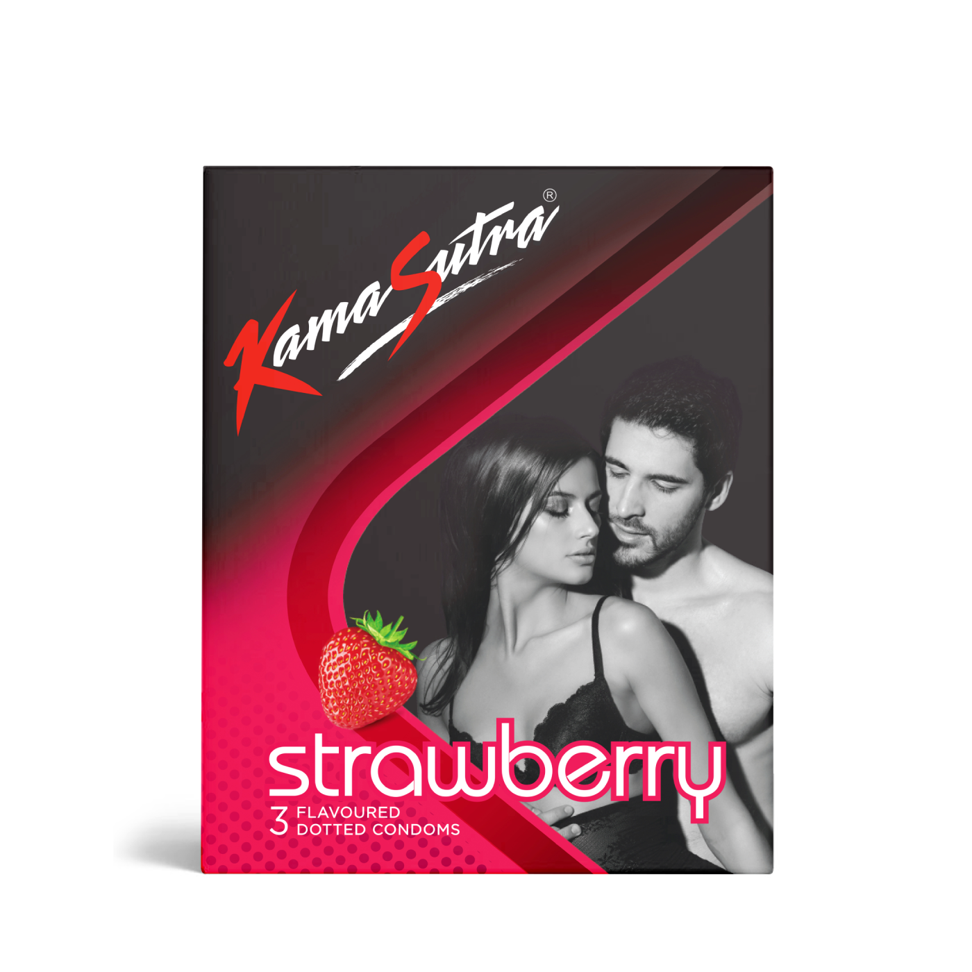 KS3 Kamasutra Strawberry Flavoured Dotted Condom