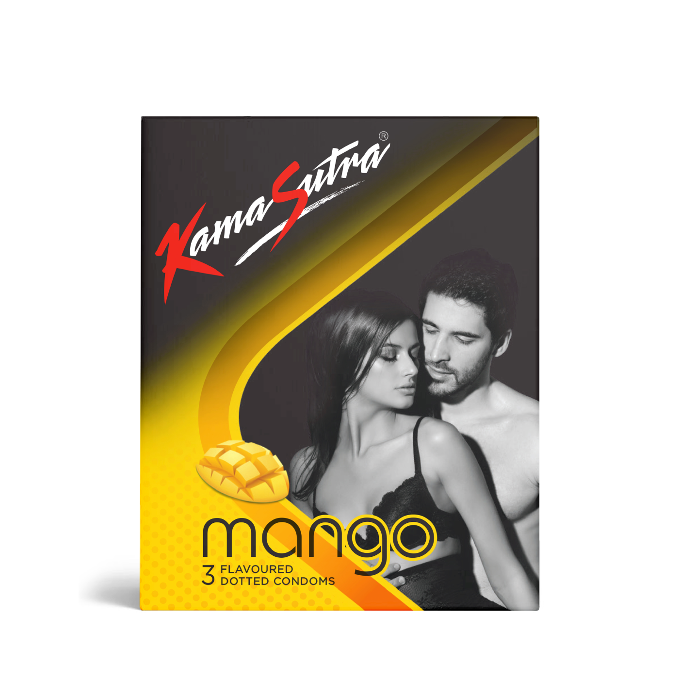 KS4 Kamasutra Mango Flavoured Dotted Condom