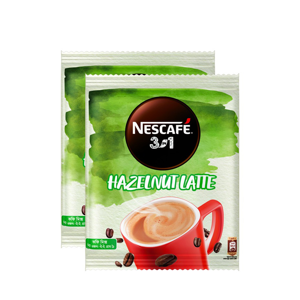 Nescafe Hazelnut Latte Coffee Mix 22 gm