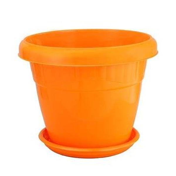 RFL TEL Flower Tub With Tray (Fanta Orange) 14 inch