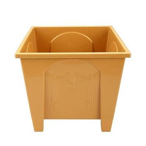 RFL TEL Square Flower Tub (Sandal Wood) 12 inch