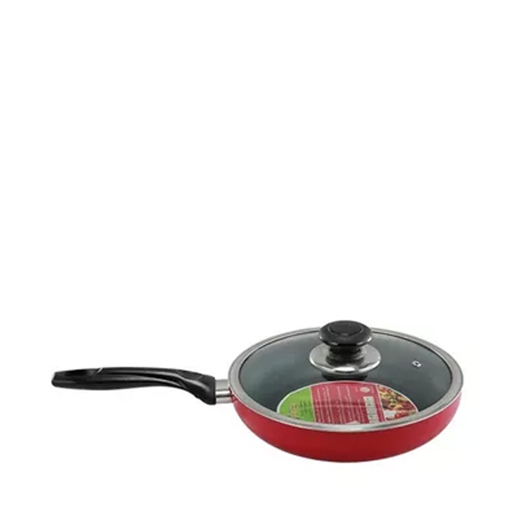 RFL Topper Nonstick Glamour Fry Pan with Lid (Red) 26 cm