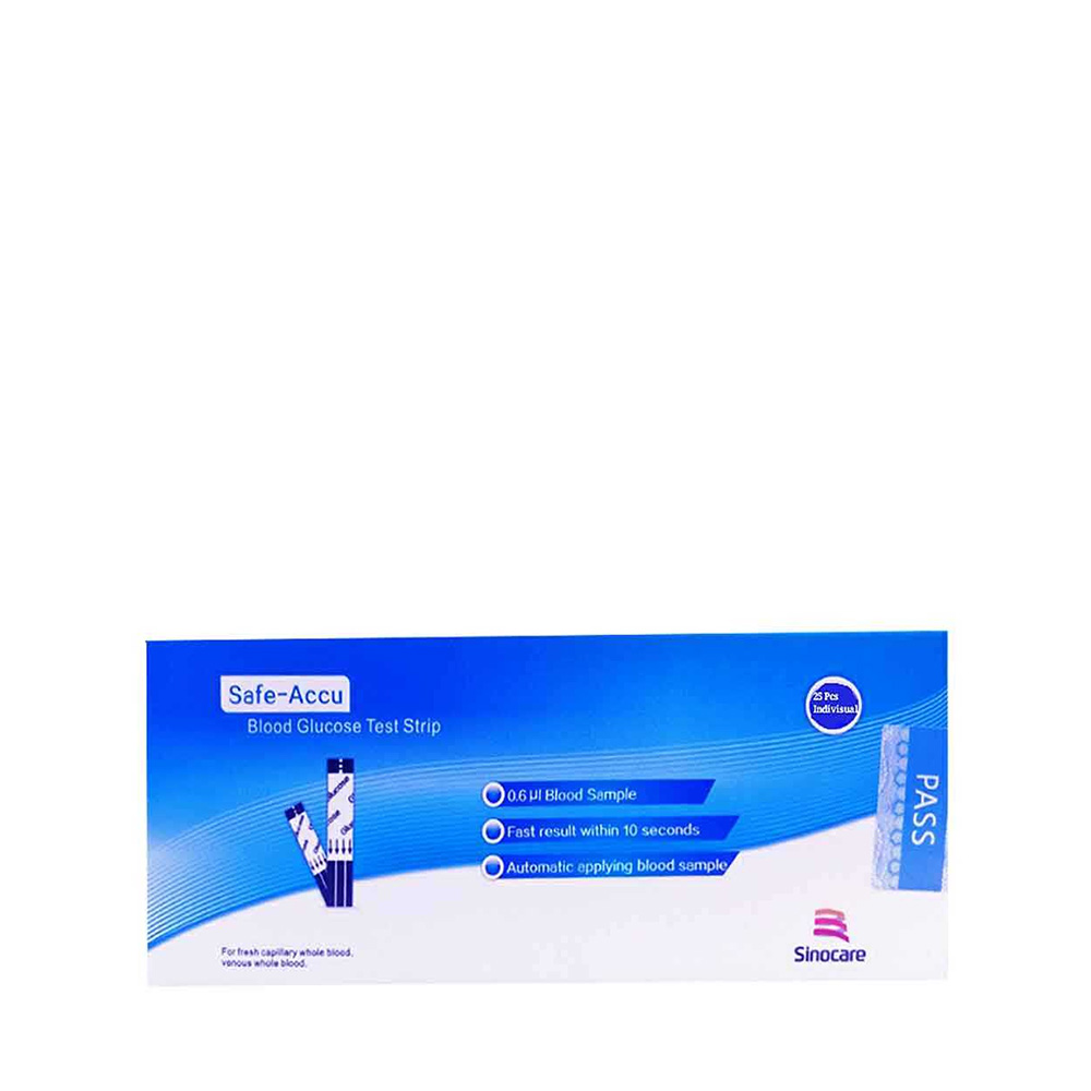 Safe-Accu Blood Glucose Test Strip In Foil Pack