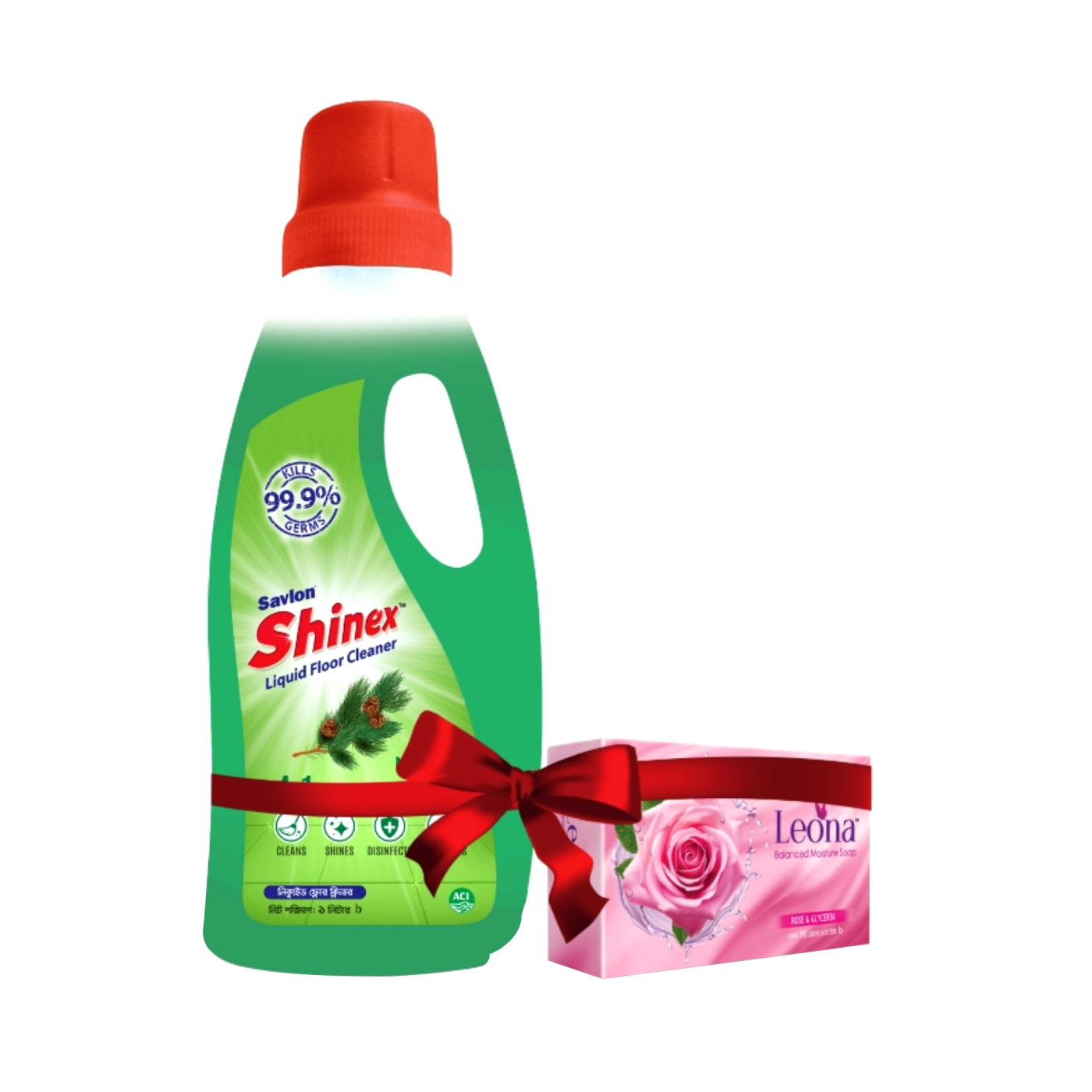 Savlon Shinex Liquid Floor Cleaner Natural (Free Leona Soap 100 gm )