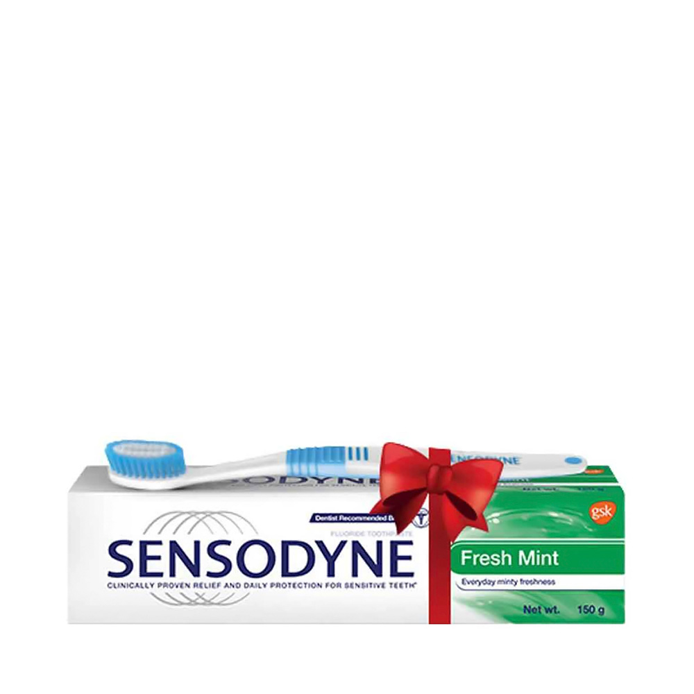 Sensodyne Fresh Mint Toothpaste (Free Brush 1 pcs)