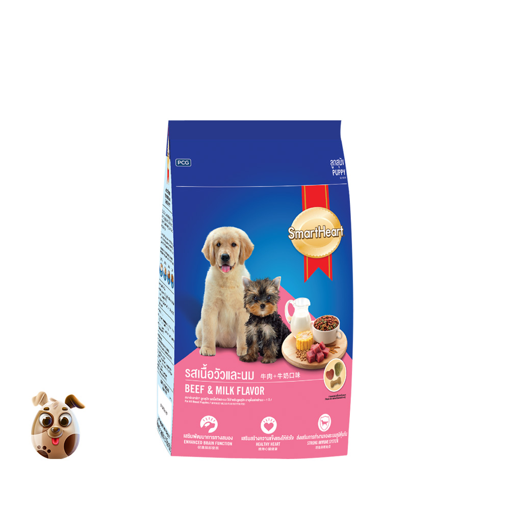 SmartHeart Puppy Dog Food Beef & Milk
