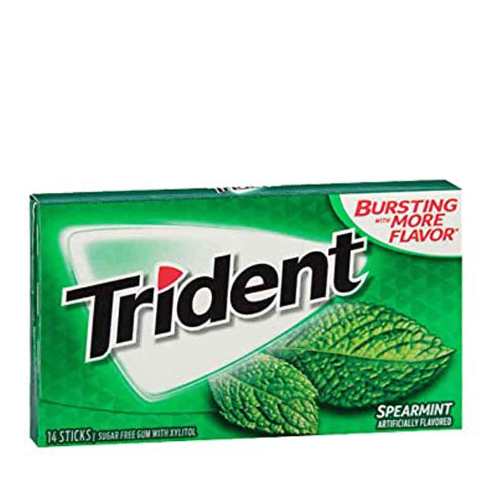 Trident Sugar Free Gum Spearmint Flavor