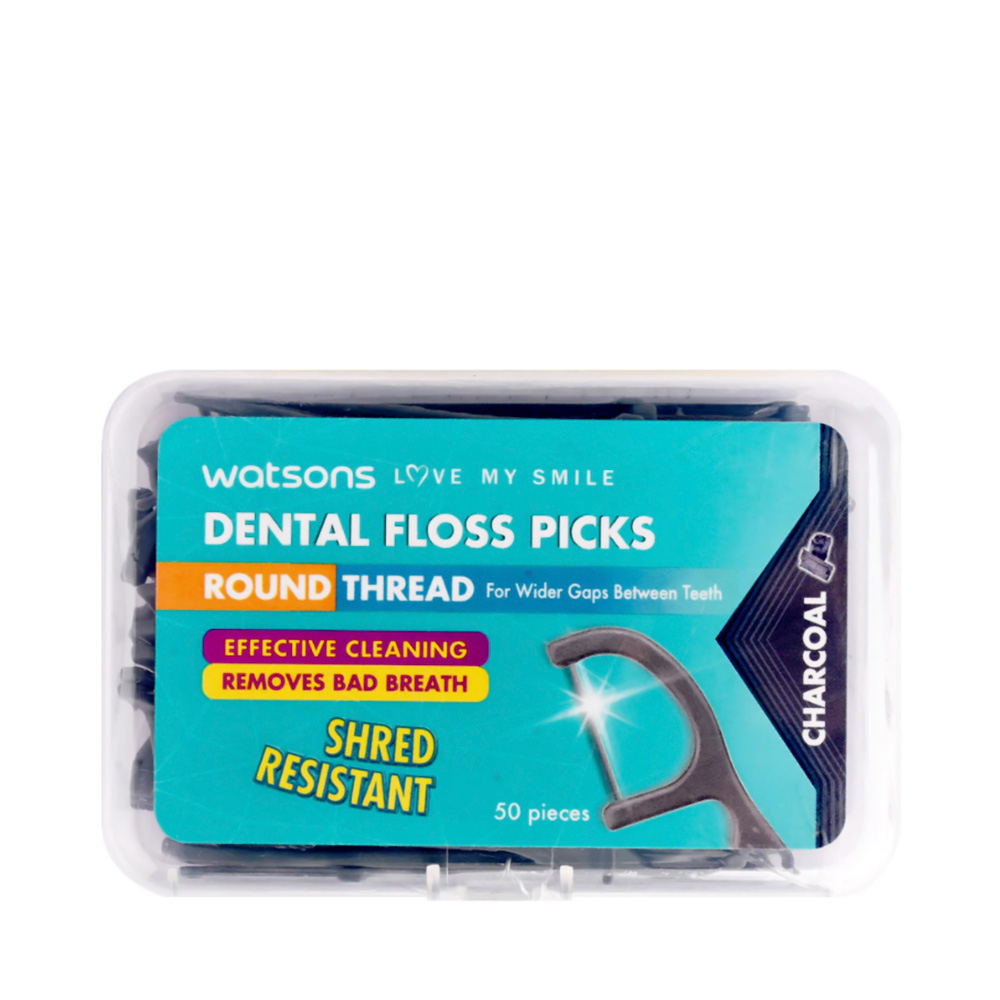Watson Dental Floss Picks Charcoal
